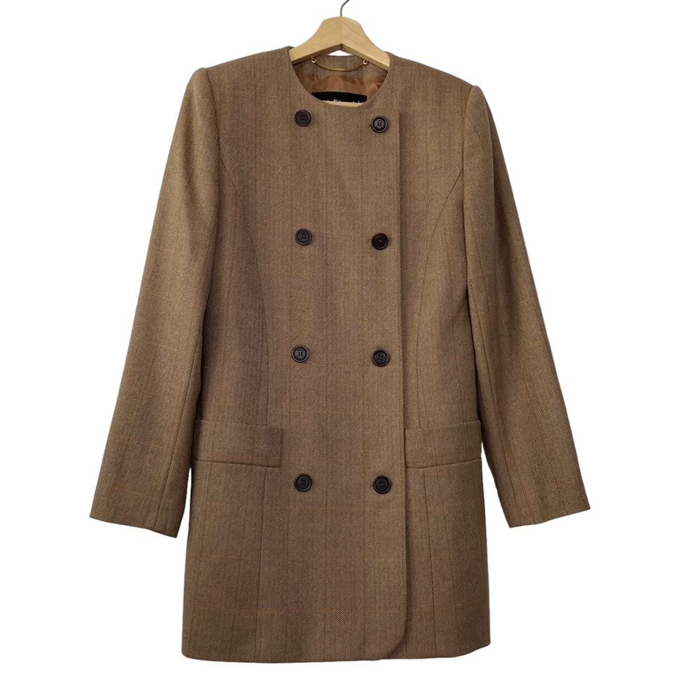 Louis Feraud Wool Cashmere Double Breasted Blazer.